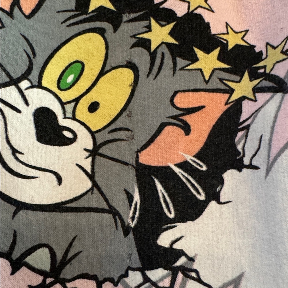 Pink Cartoon Character Hoodie Tom & Jerry Size L (CL) - Picture 9 of 12